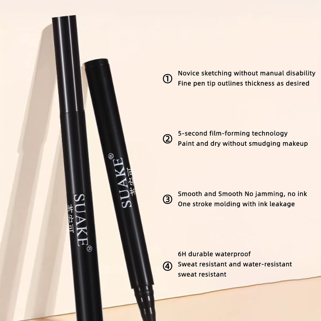 Waterproof Liquid Eyeliner Pen Black Eyeliner Pen - Ultra Fine Brush Head Waterproof Long-Lasting Makeup