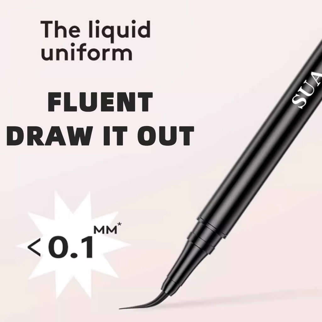 Waterproof Liquid Eyeliner Pen Black Eyeliner Pen - Ultra Fine Brush Head Waterproof Long-Lasting Makeup
