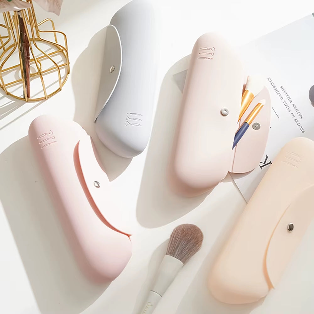 Cosmetic Bag Makeup Brush Storage Bag Portable Travel Wash Toiletries Organizer Silicone Waterproof Dirt-Resistant 2024 New