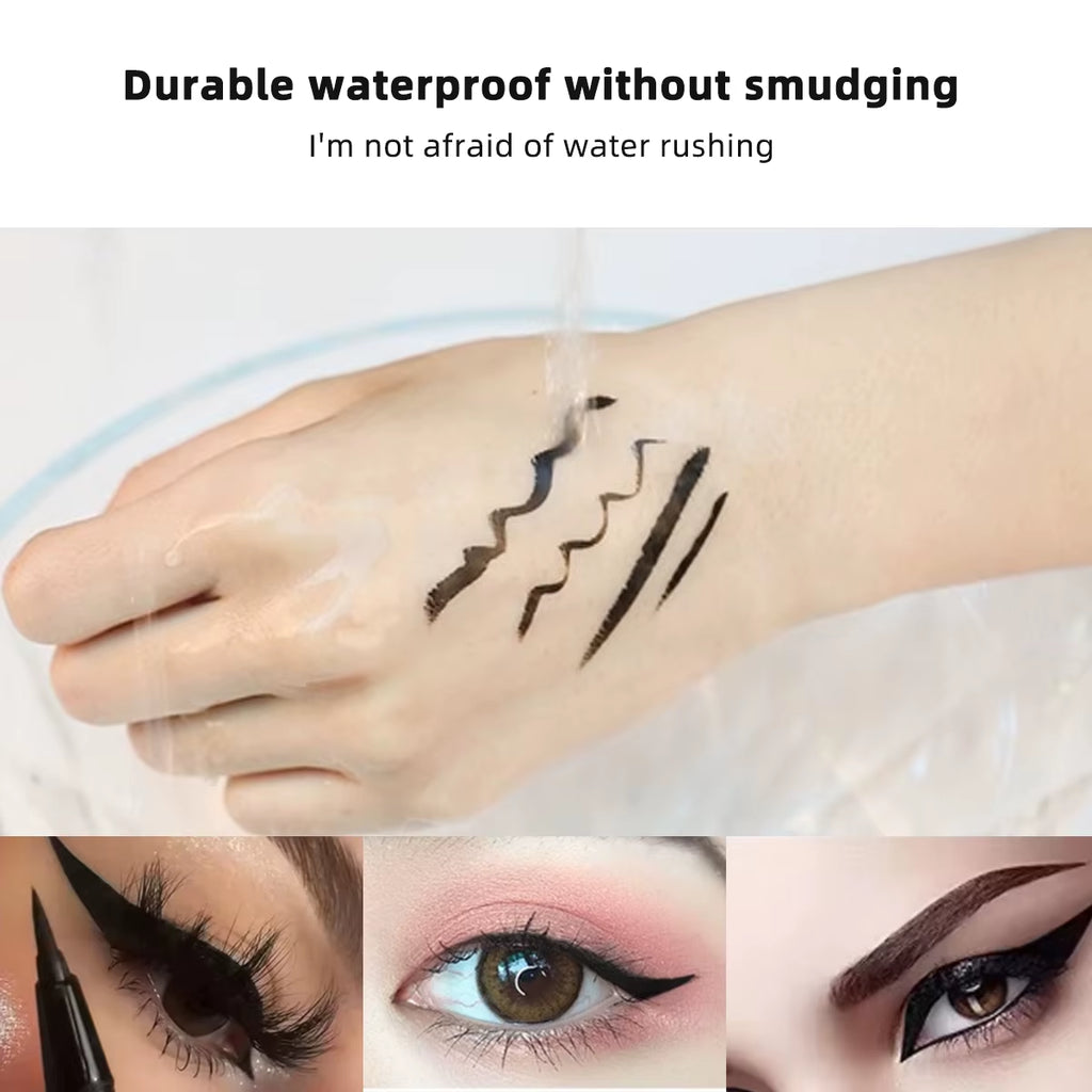 Waterproof Liquid Eyeliner Pen Black Eyeliner Pen - Ultra Fine Brush Head Waterproof Long-Lasting Makeup